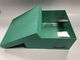 Customized Logo starre Geschenkbox Grüne Karton Geschenkboxen mit Deckel
